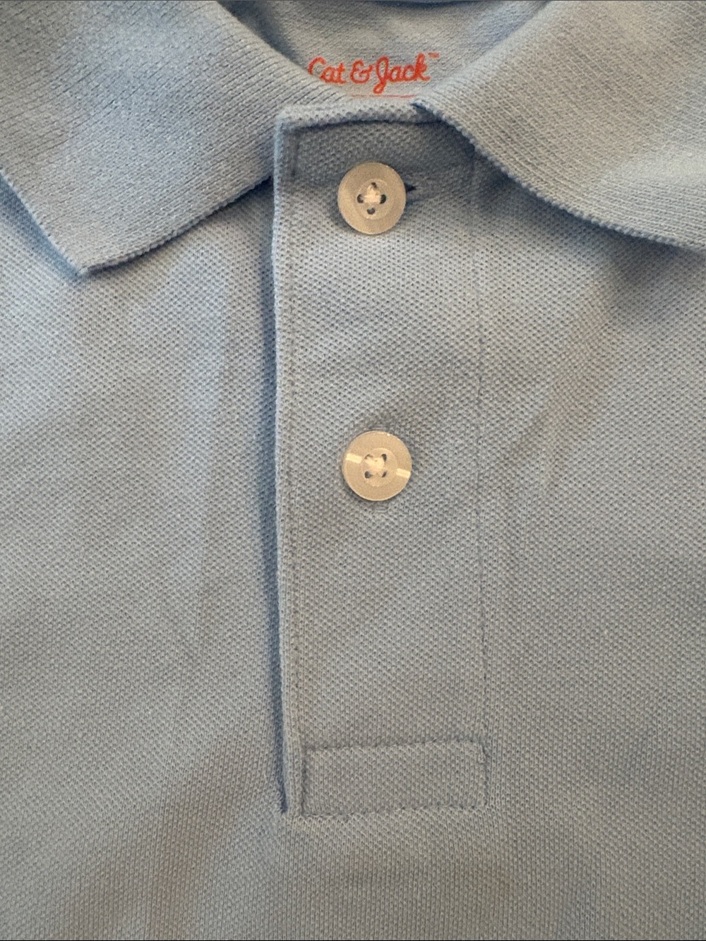 Cat & Jack School Uniform Light Blue Kids Polo Shirt - Picture 2 of 6